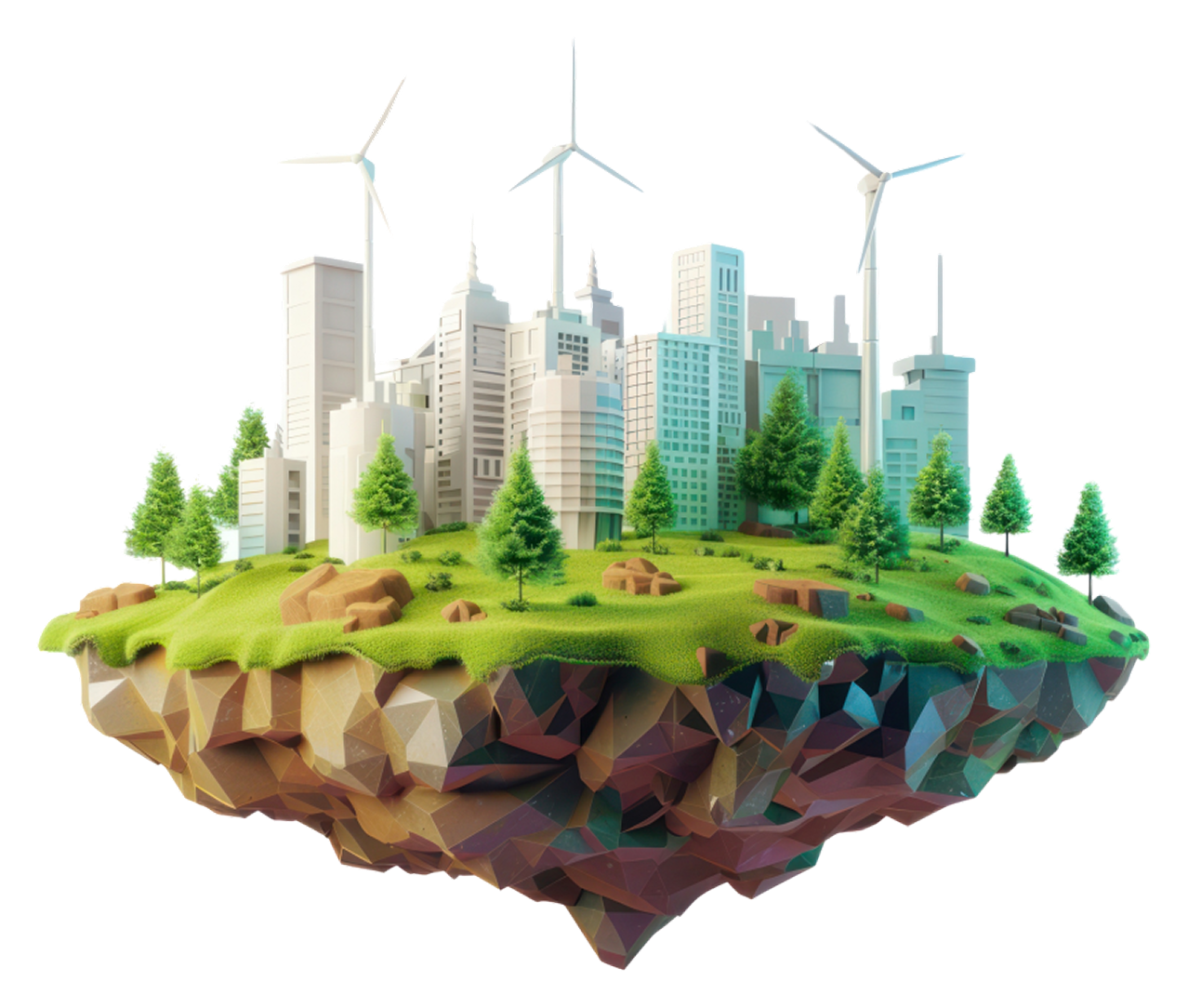 Sustainable city illustration