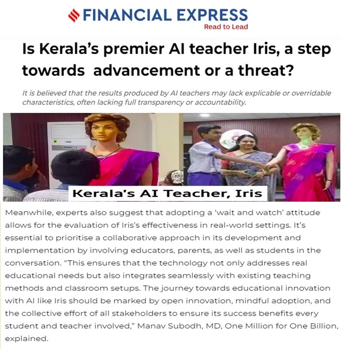 Coverage of 1M1B in Financial Express- March 20 2024