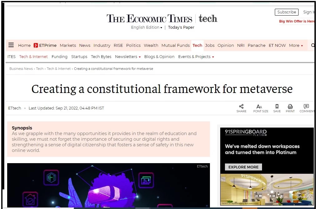 The Economic Times- Sept 21, 2022- DC