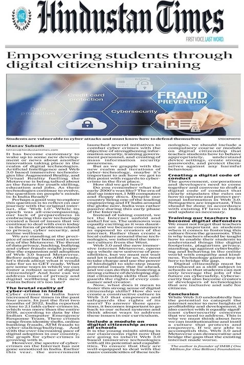 Empowering students through digital citizenship training